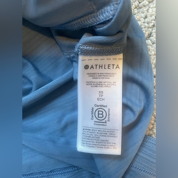 Athleta Pacifica Illume UPF Full Zip Jacket XS Light Blue - Picture 4 of 9